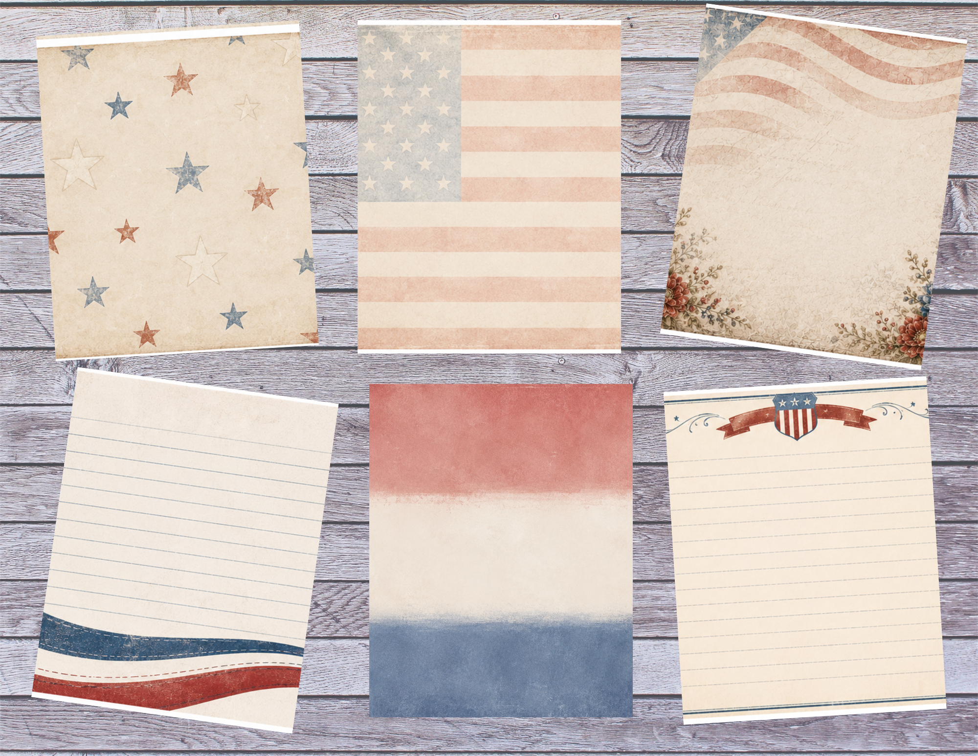 New 4th of July Celebration Kit Backgrounds 46 pages