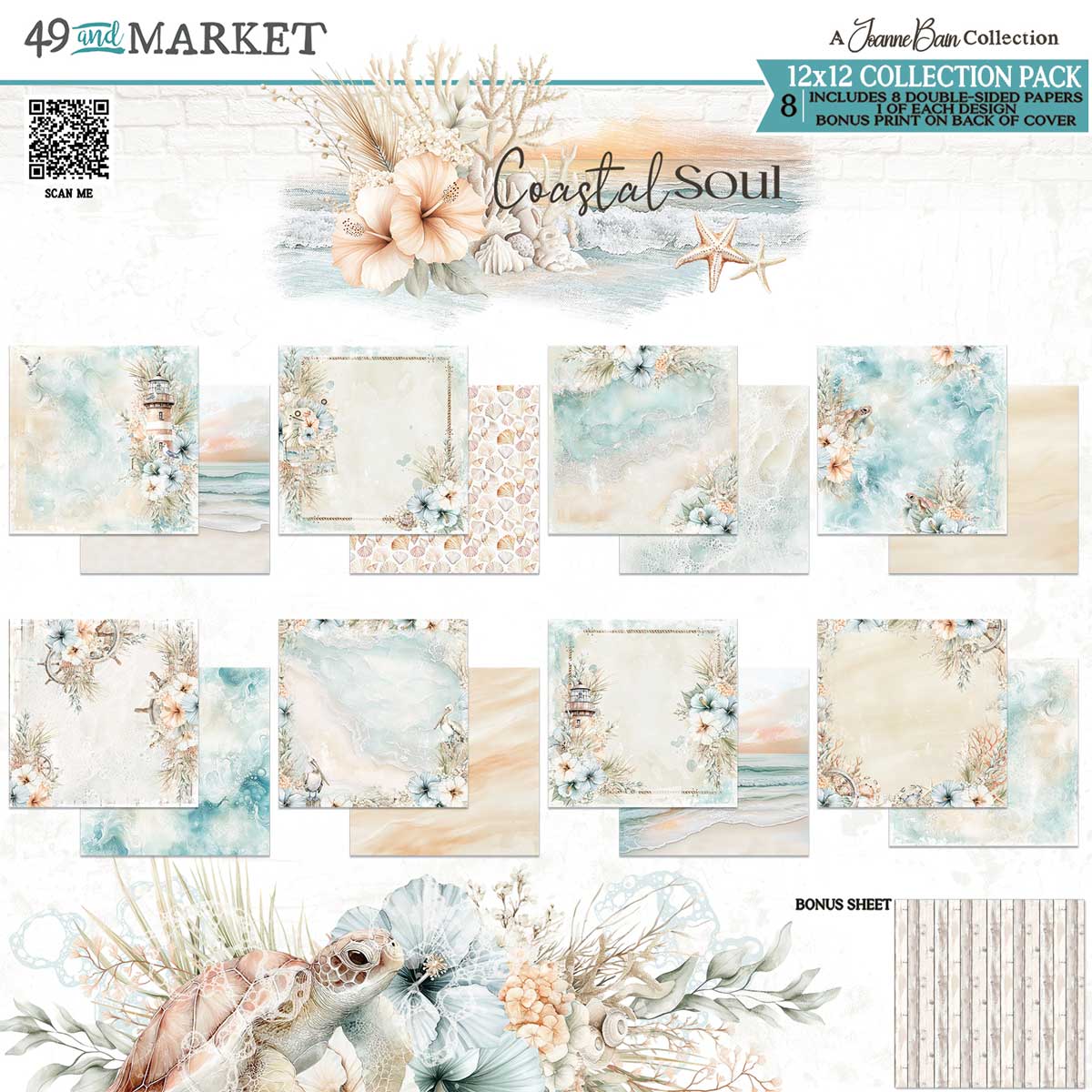 NEW! 49 & MKT COASTAL SOUL 12X12 COLLECTION PK