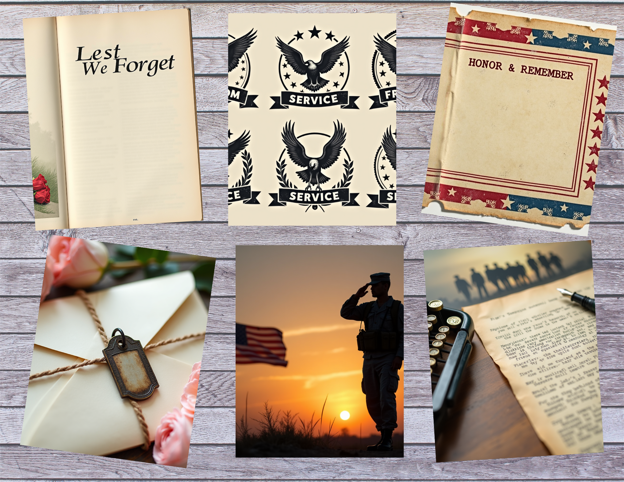 New Print & Ship Lest We Forget Printed Pages by E - 92 pages front and back
