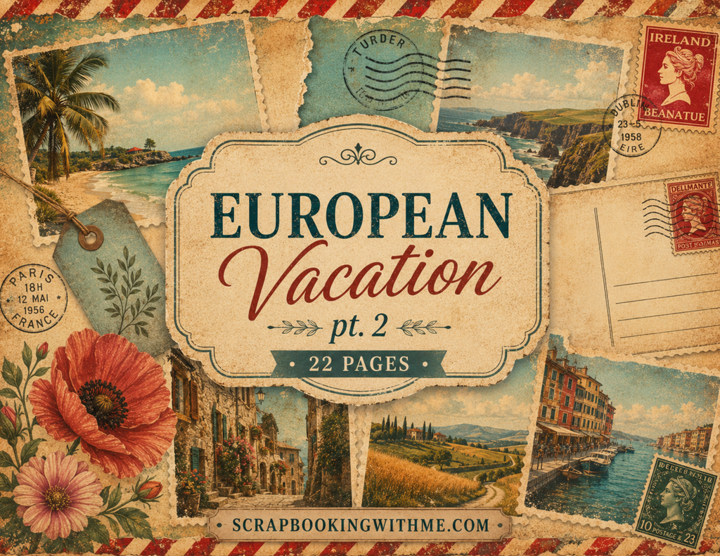 New! European Vacation Pt. 2 Digital Journal Kit ~ 22 pages by Elisha