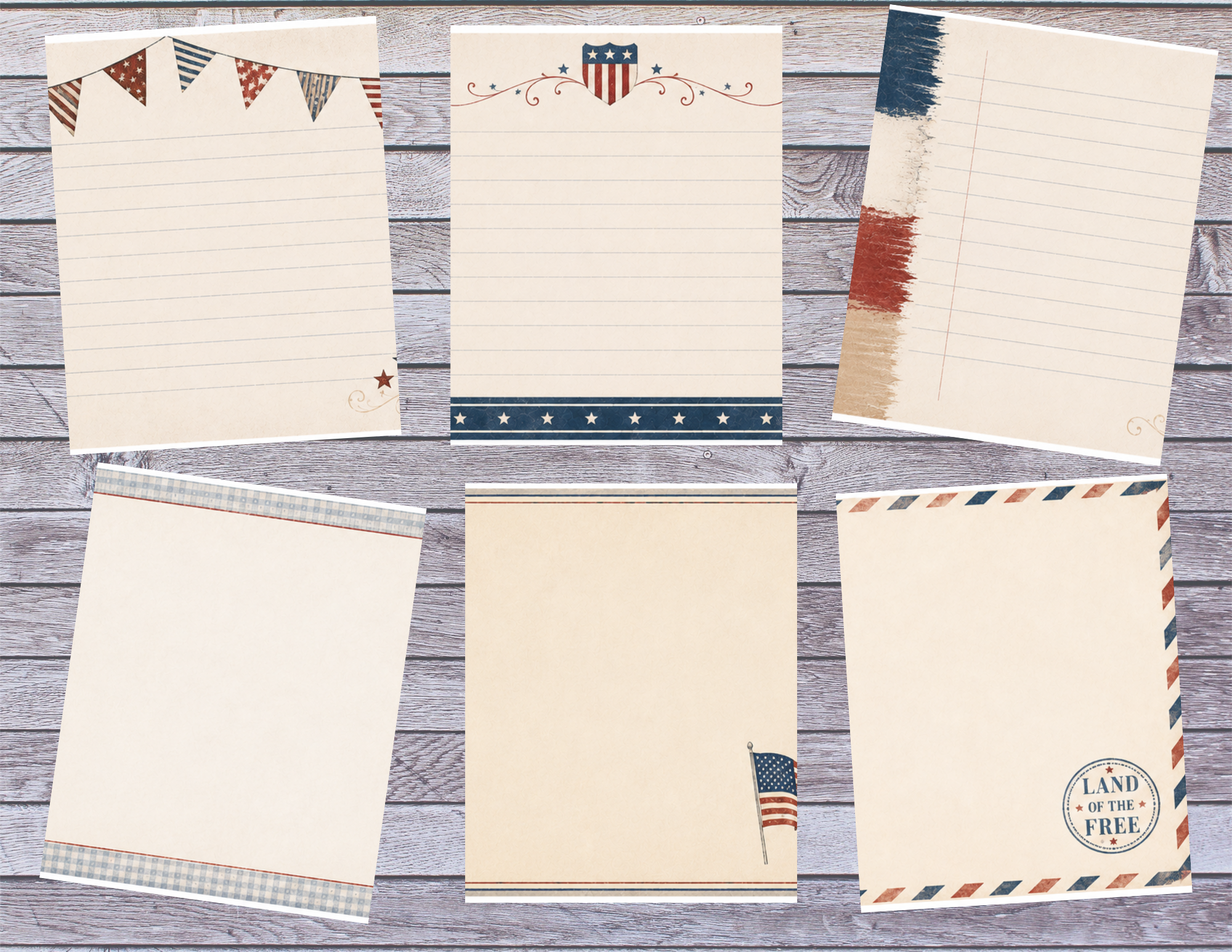 New 4th of July Celebration Kit Backgrounds 46 pages