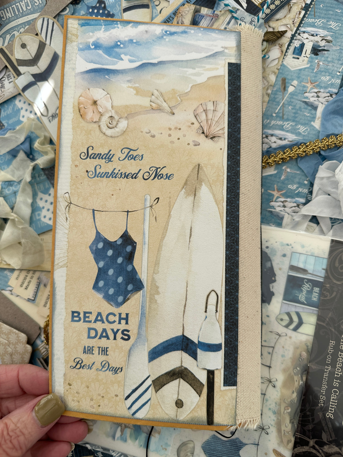 E’s Destash! The Beach Is Calling – Handmade Journal & Deluxe Finishing Kit