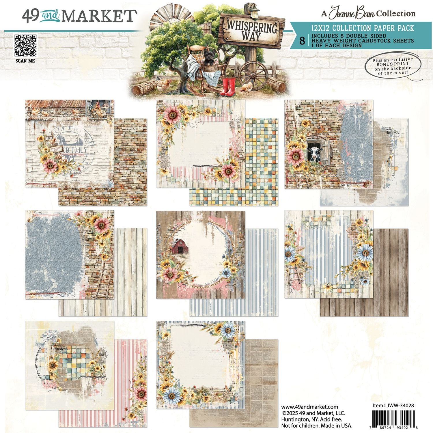 New 49 And Market Collection Pack 12"X12" Whispering Way