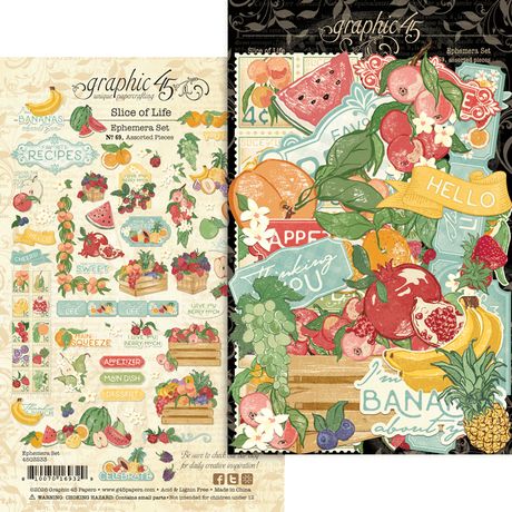 PREORDER New! Graphic 45 ~ Slice of Life Ephemera Set