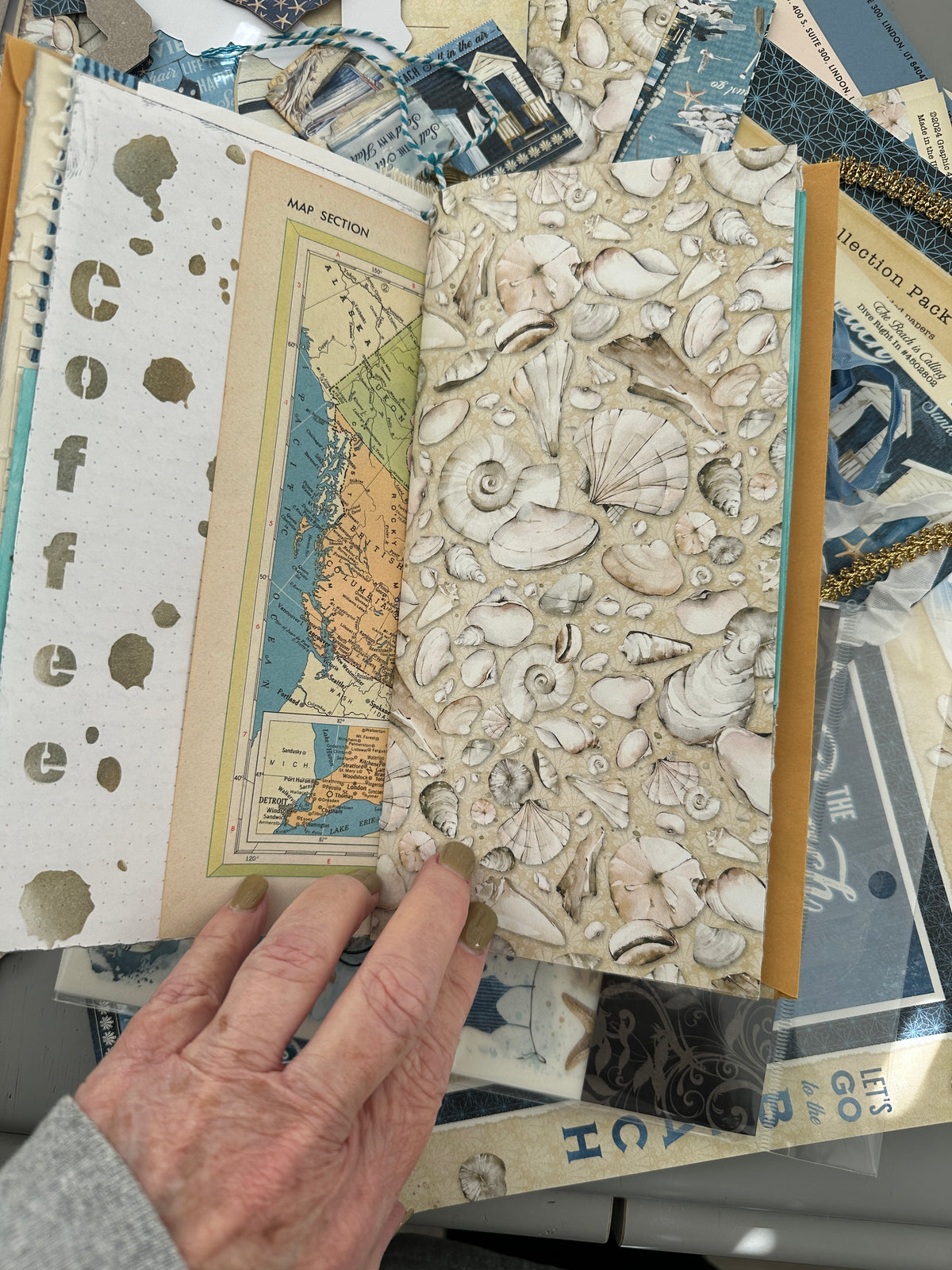 E’s Destash! The Beach Is Calling – Handmade Journal & Deluxe Finishing Kit