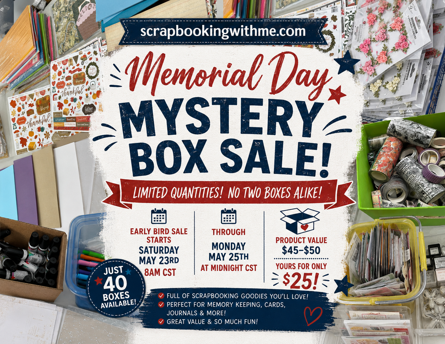 Memorial Day Mystery Boxes - no two alike