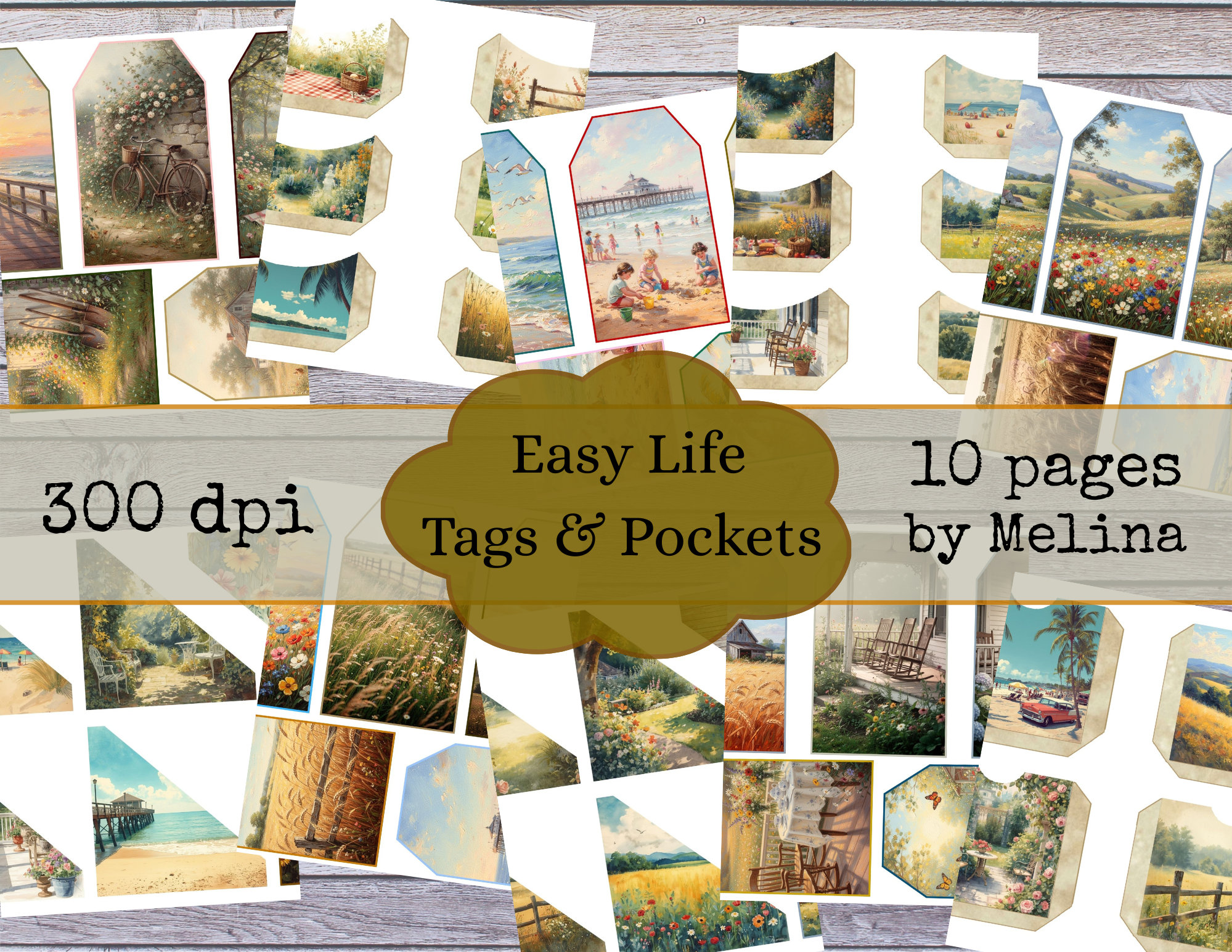 NEW Easy Life Journal Tags & Pockets 10 pages by Melina