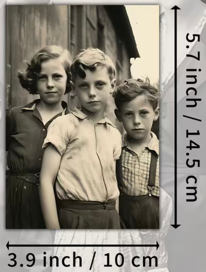 New! Vintage Farm Black and White Portraits ~ 20 pack