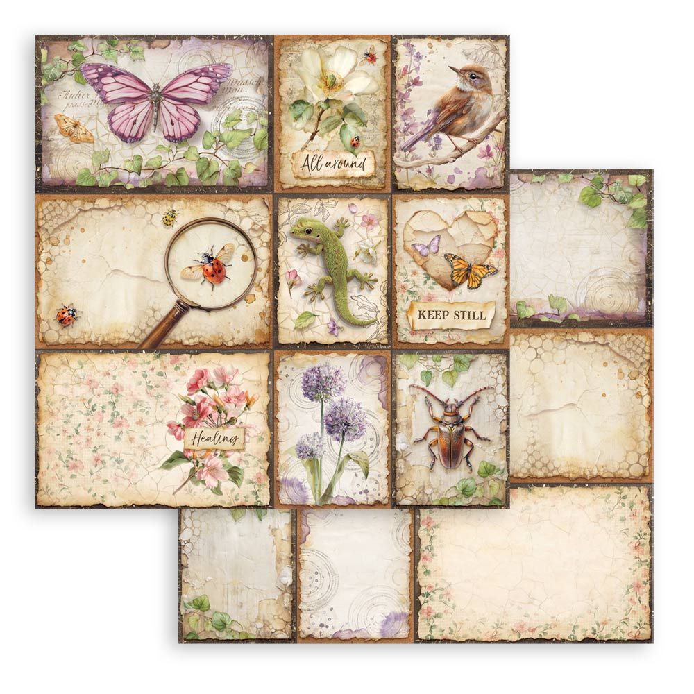 New! Stamperia All Around Scrapbooking Double-Sided Paper Pad 8"X8" 10/Pkg