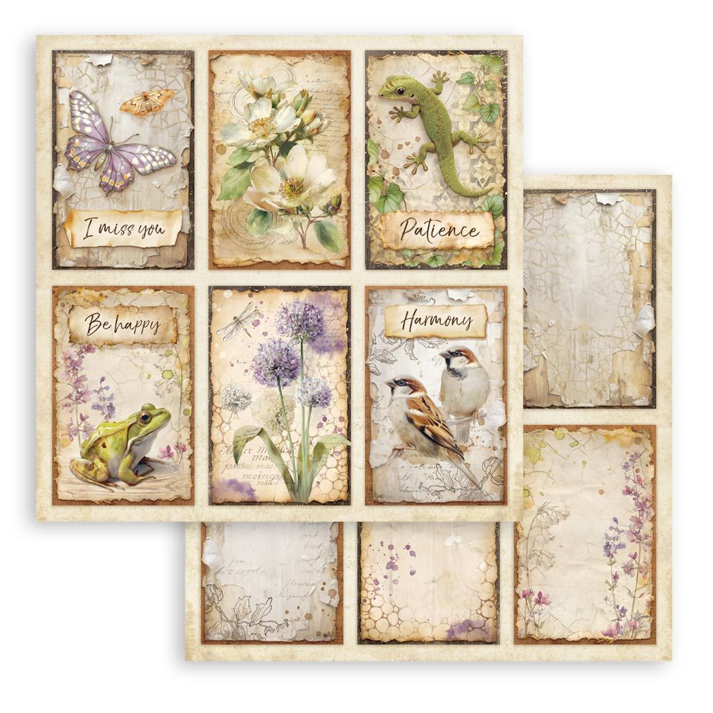 New! Stamperia All Around Scrapbooking Double-Sided Paper Pad 8"X8" 10/Pkg