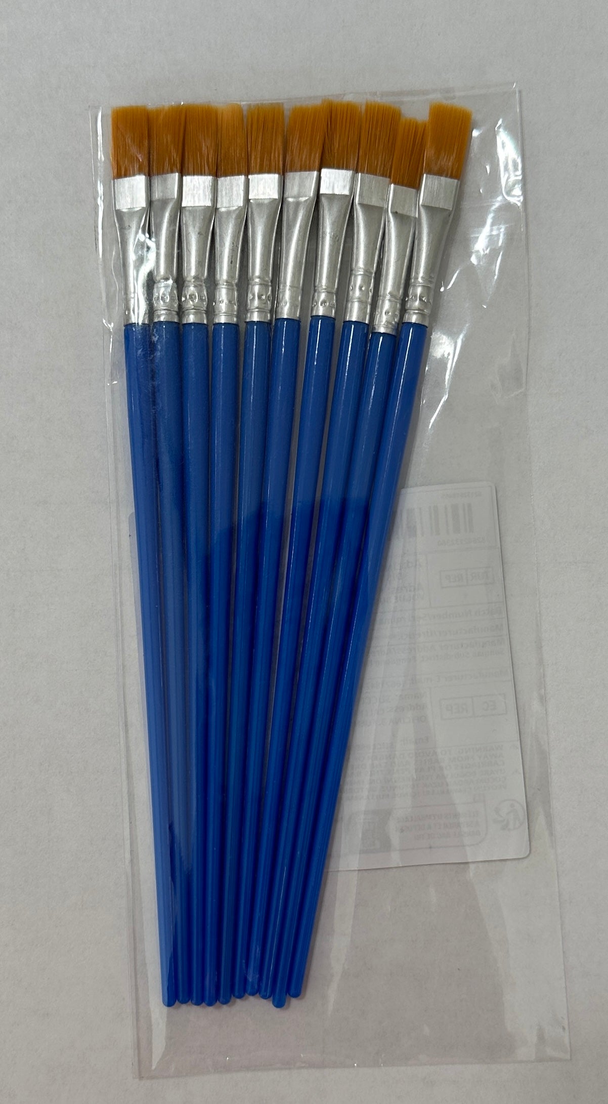 New 10 pc Paint brushes - nylon bristles - Acrylic and Oil paints