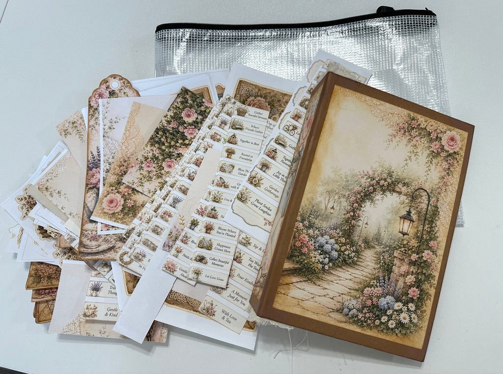 New! E's Virtual Retreat, Hard Cover, 3 Signature, Naked Journal with Paper & Ephemera Pack