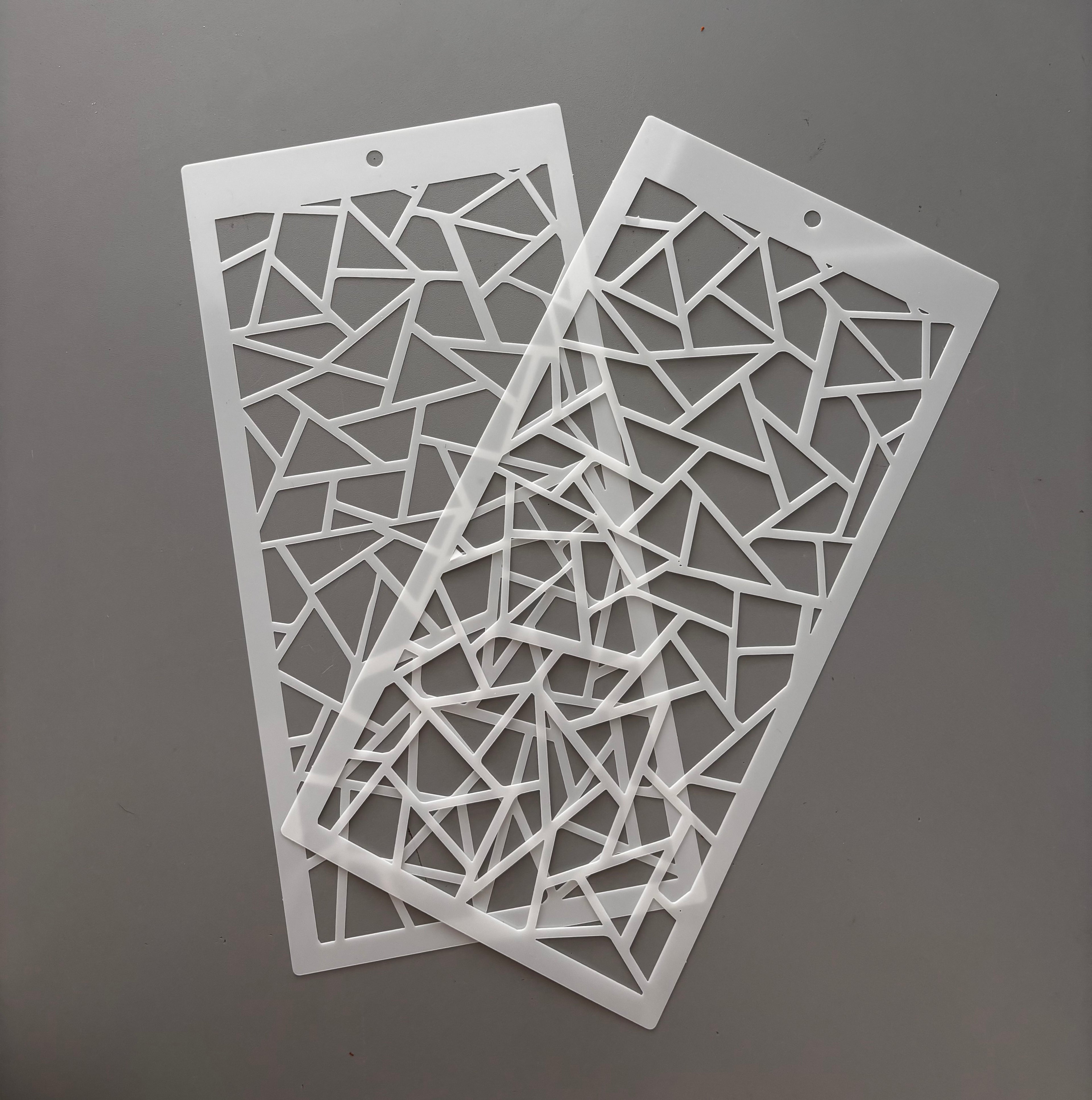 NEW! Broken Glass Stencil ~ 4 1/2"x8 1/2"