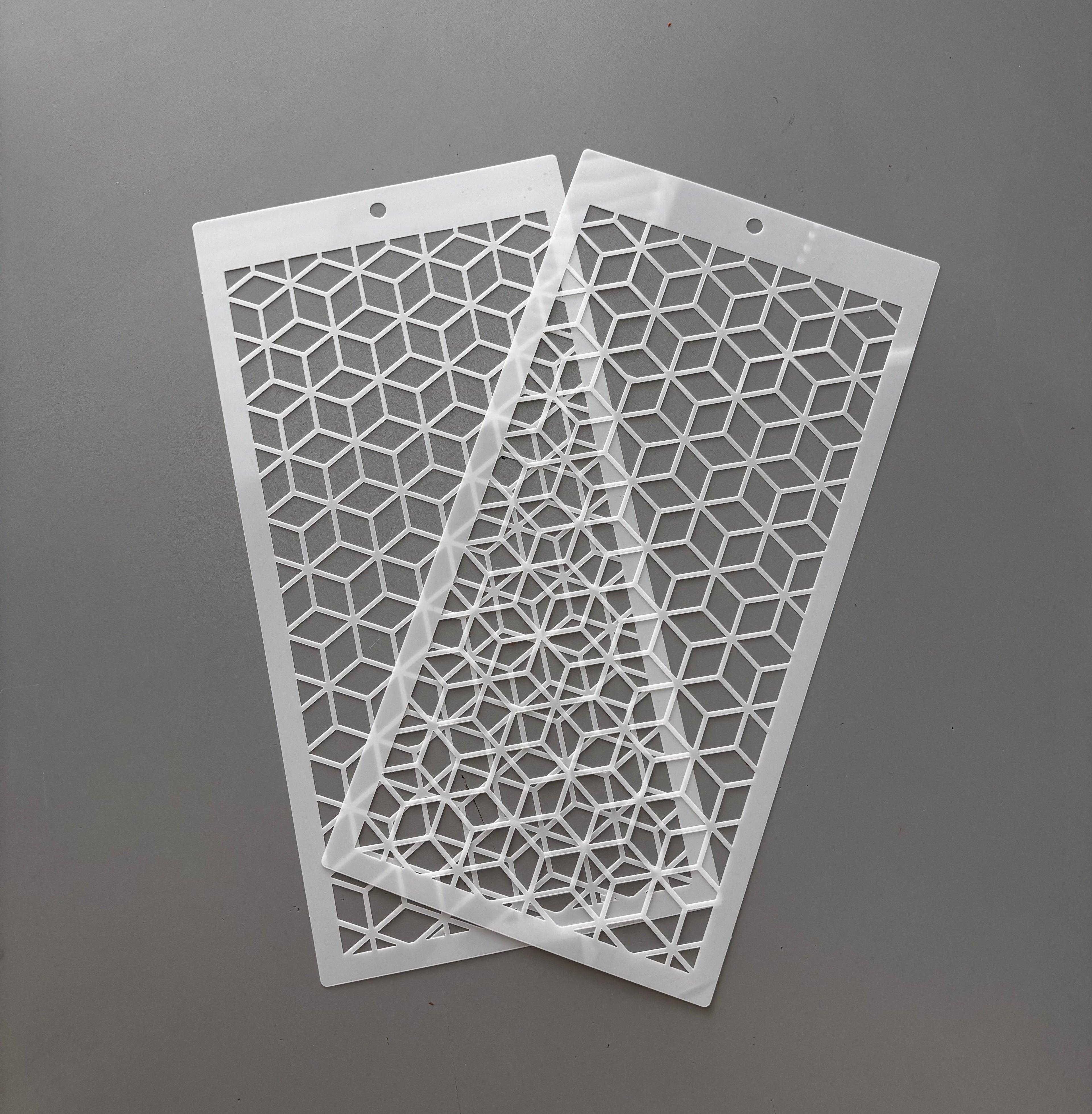 NEW! Dimentional Cubes stencil ~ 4 1/2"x8 1/2"