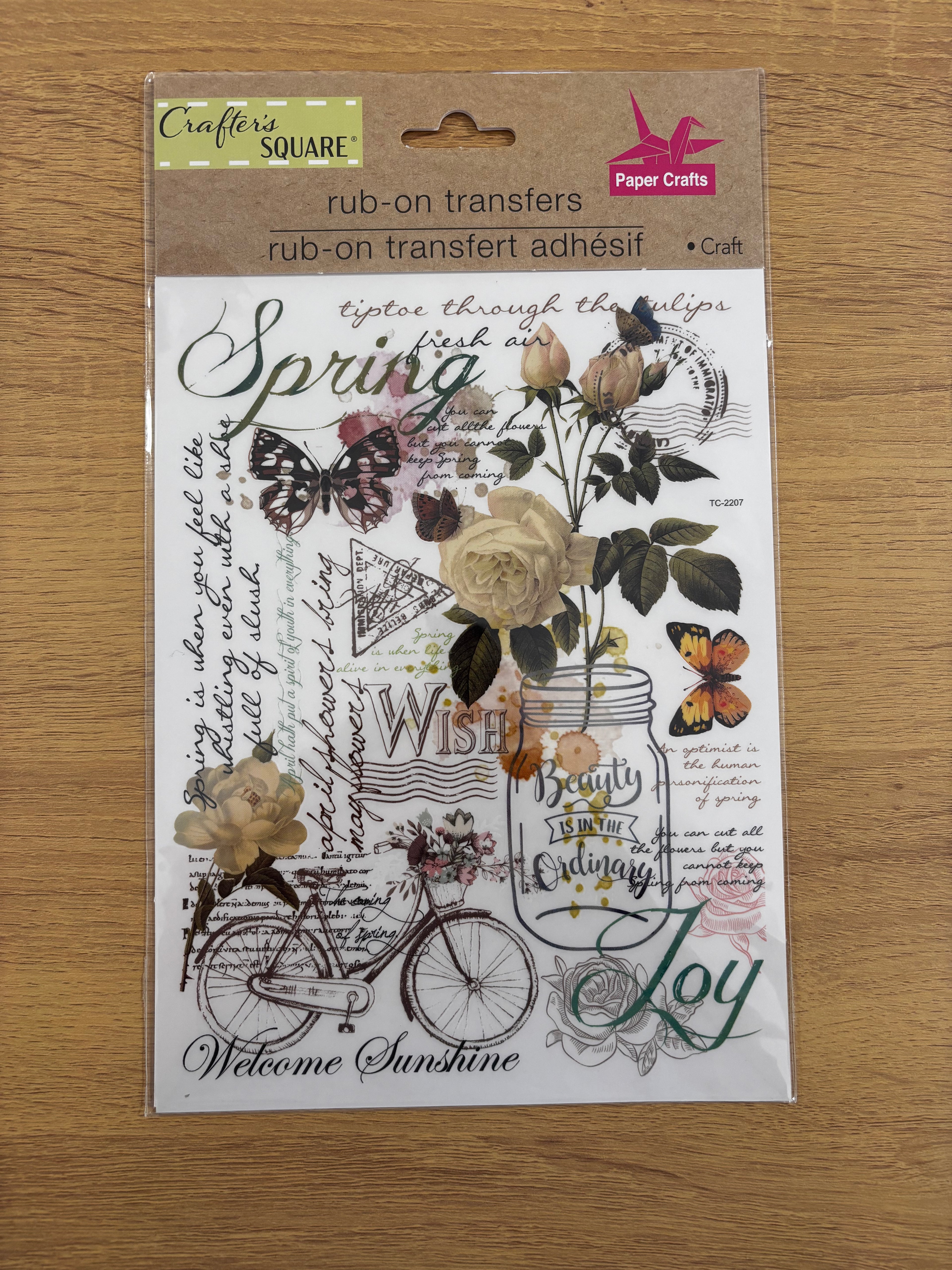 Crafter's Square rub-on transfers