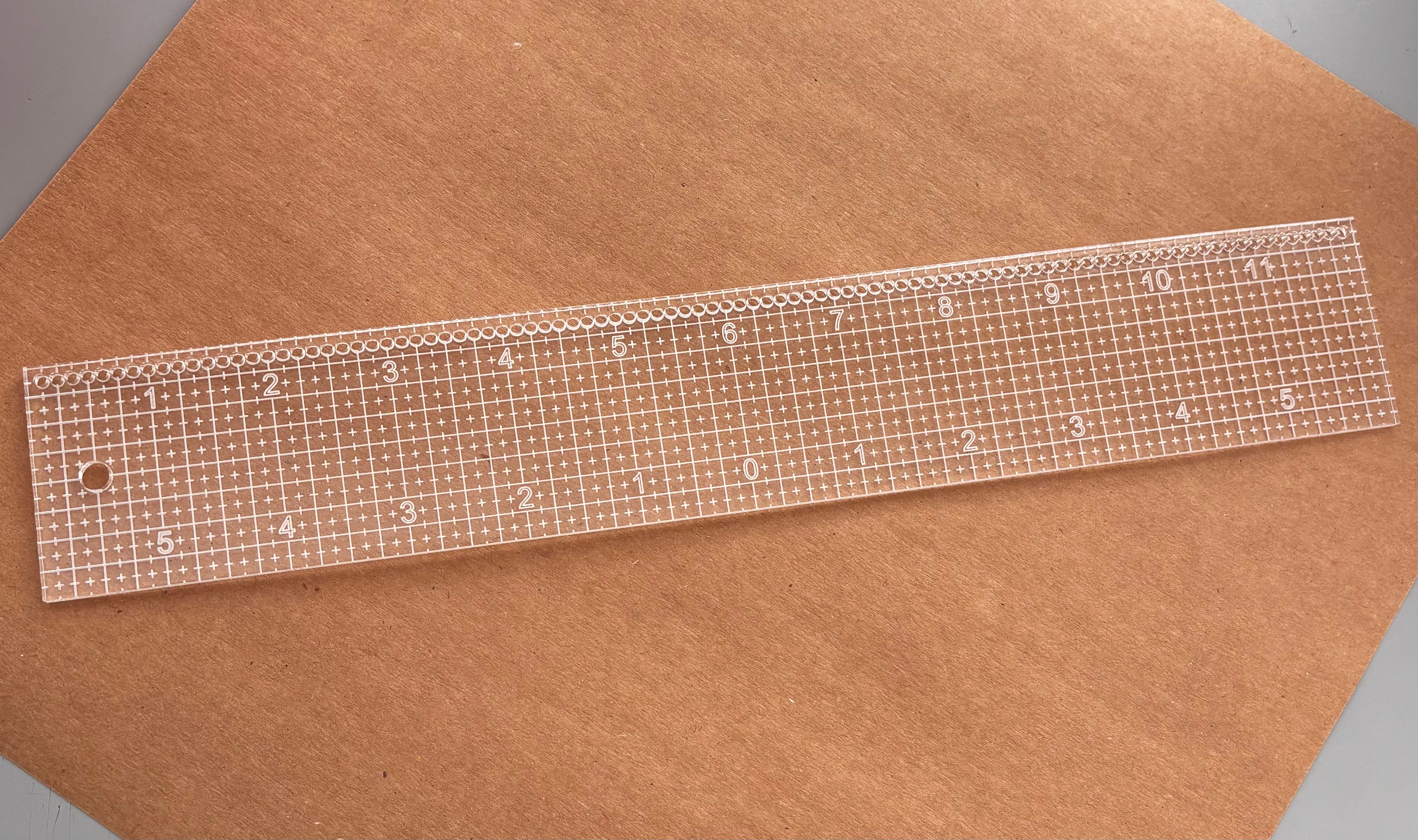 NEW! Back in stock! E's Clear Acrylic Ruler by B&E
