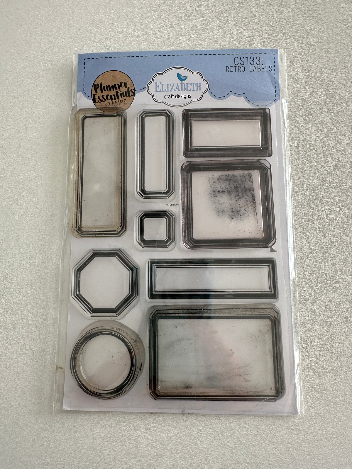 E's Destash Stamps - Elizabeth Craft Desgins Retro Labels - Used and loved, still work great