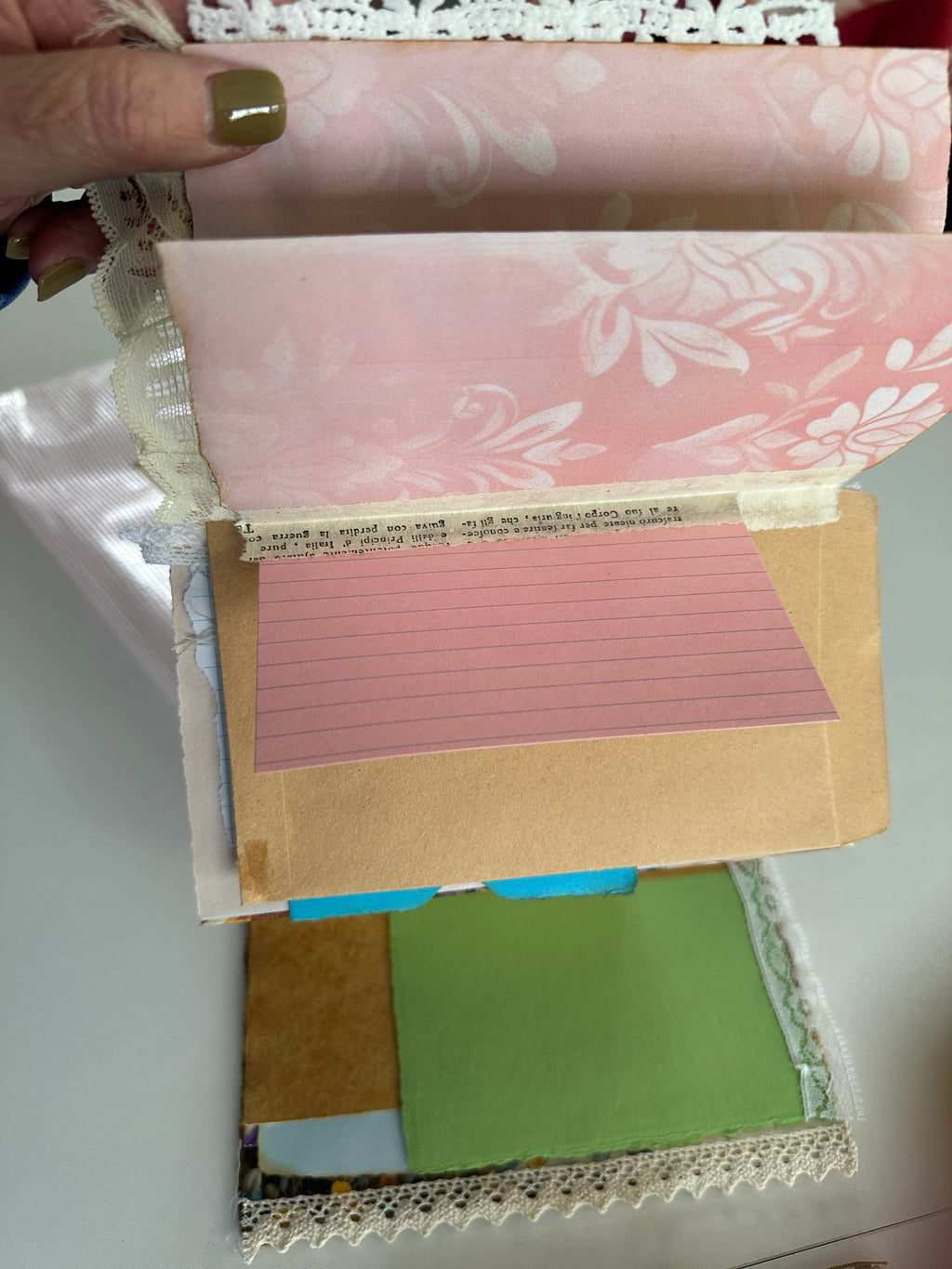 E's Destash - 3 mini journals with large finishing kit - 2 journals are accordion journals with a twist