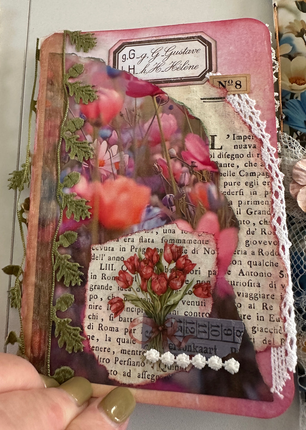 E's Destash - 3 mini journals with large finishing kit - 2 journals are accordion journals with a twist