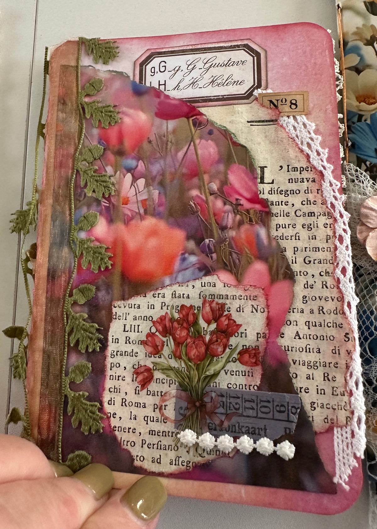 E's Destash - 3 mini journals with large finishing kit - 2 journals are accordion journals with a twist