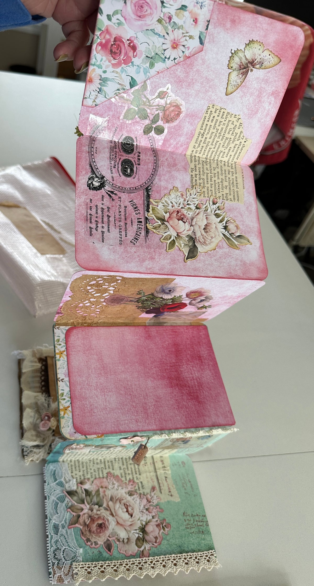 E's Destash - 3 mini journals with large finishing kit - 2 journals are accordion journals with a twist