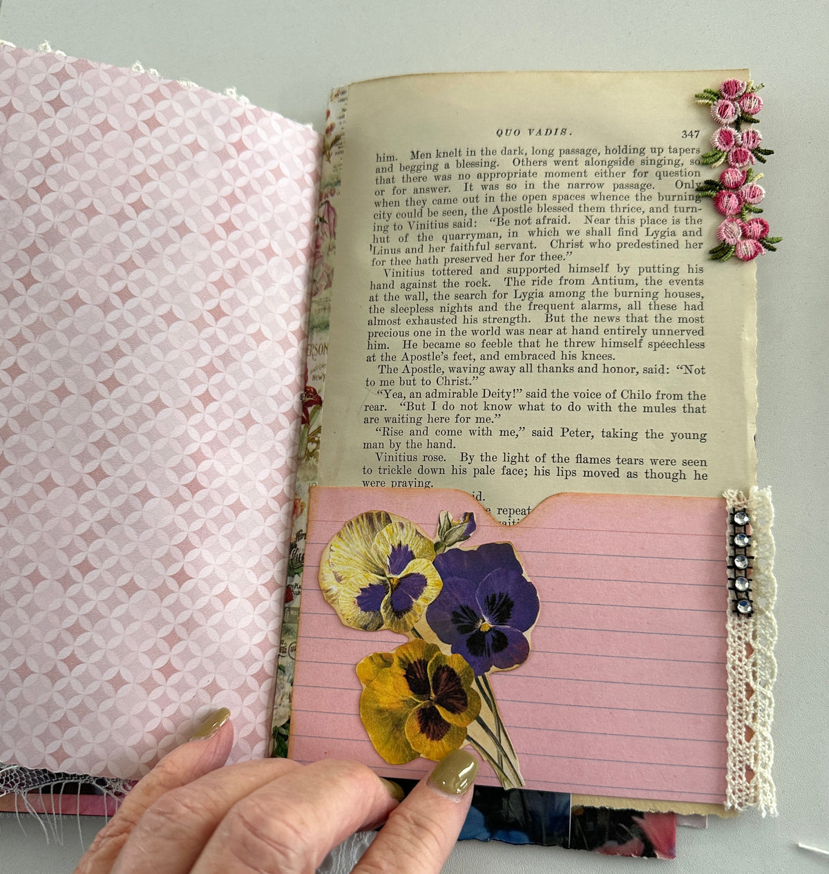 E's Destash - 3 mini journals with large finishing kit - 2 journals are accordion journals with a twist