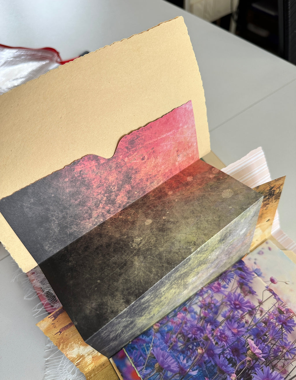 E's Destash - 3 mini journals with large finishing kit - 2 journals are accordion journals with a twist