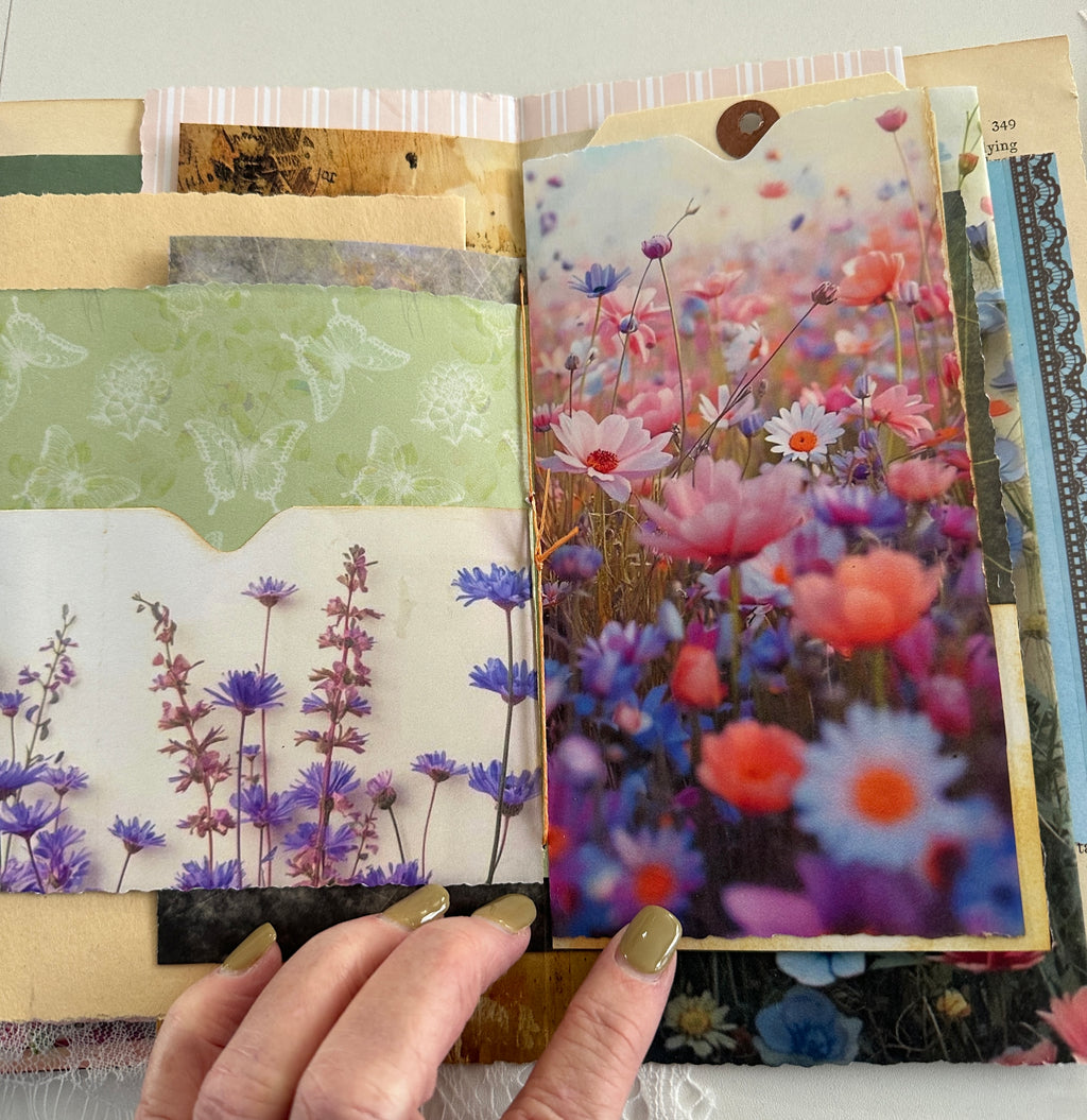 E's Destash - 3 mini journals with large finishing kit - 2 journals are accordion journals with a twist