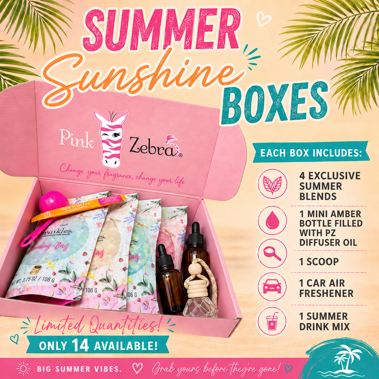 New! Exclusive Summer Sunshine Boxes - Hypoallergenic Home and Car Fragrance