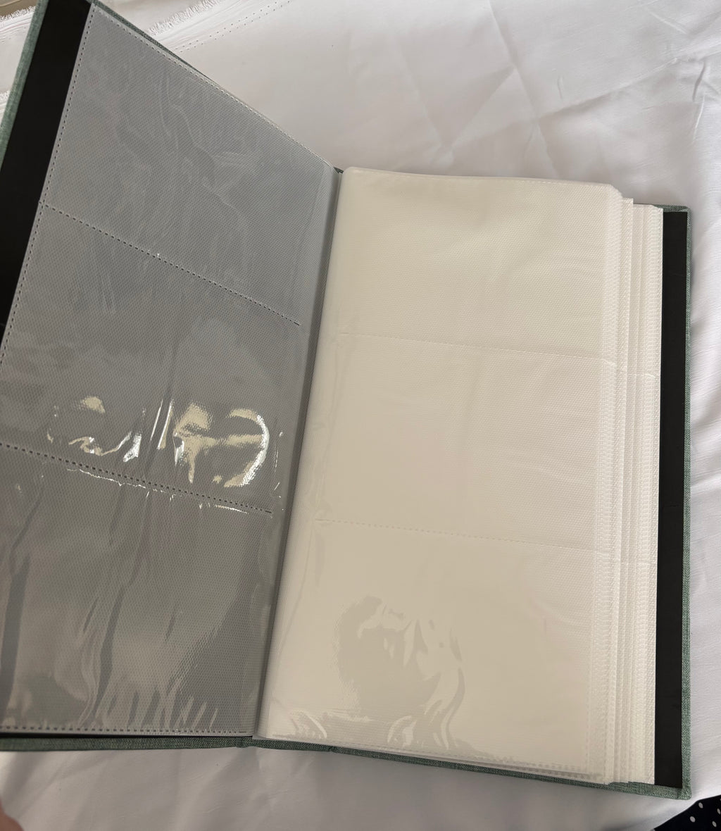 DESTAHS - PHOTO ALBUM or ephemera storage - 50 PAGES - 4"x6" sleeves - 7"x12" overall