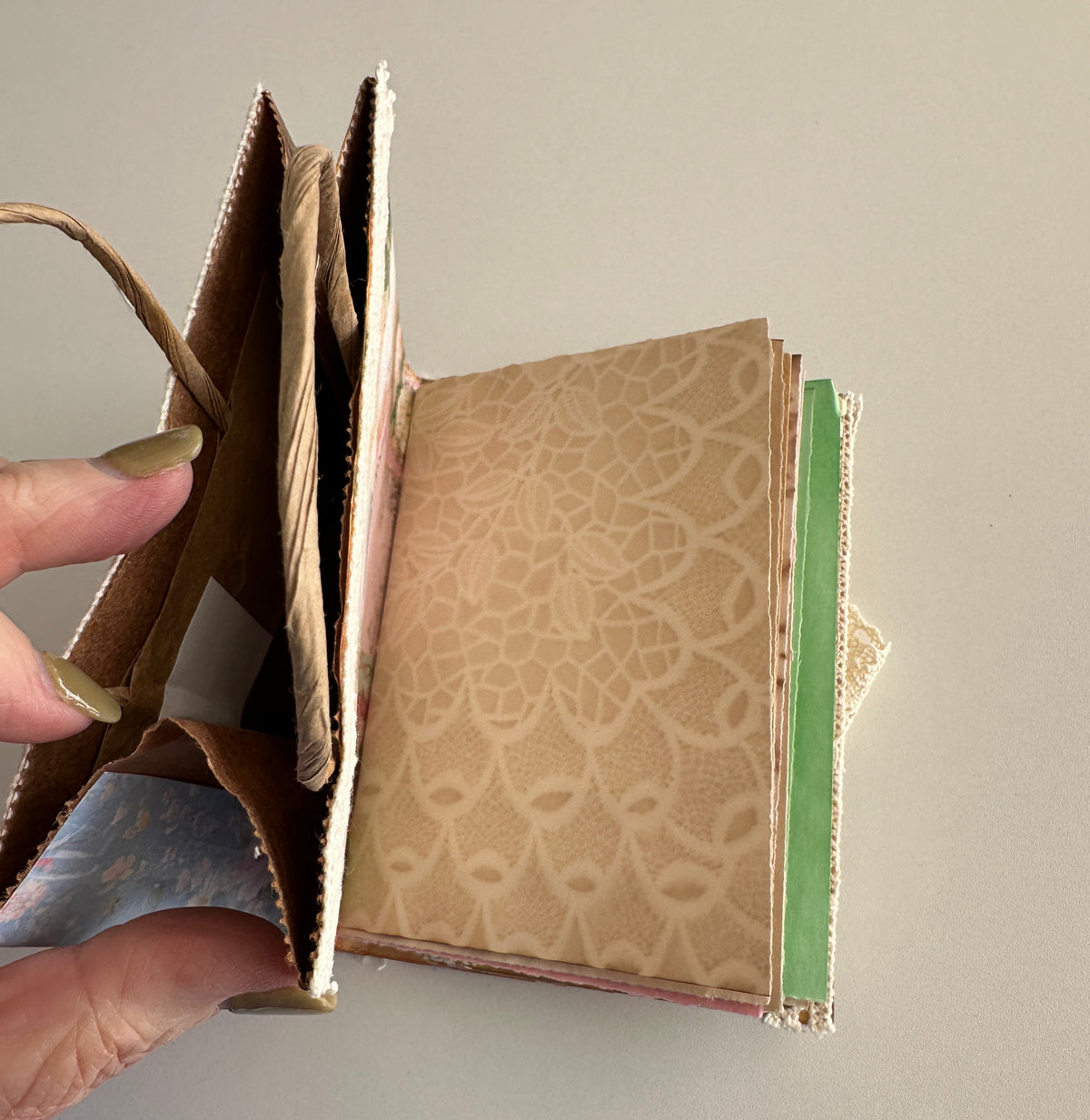 E's Destash Paper Bag Mini Journal by E