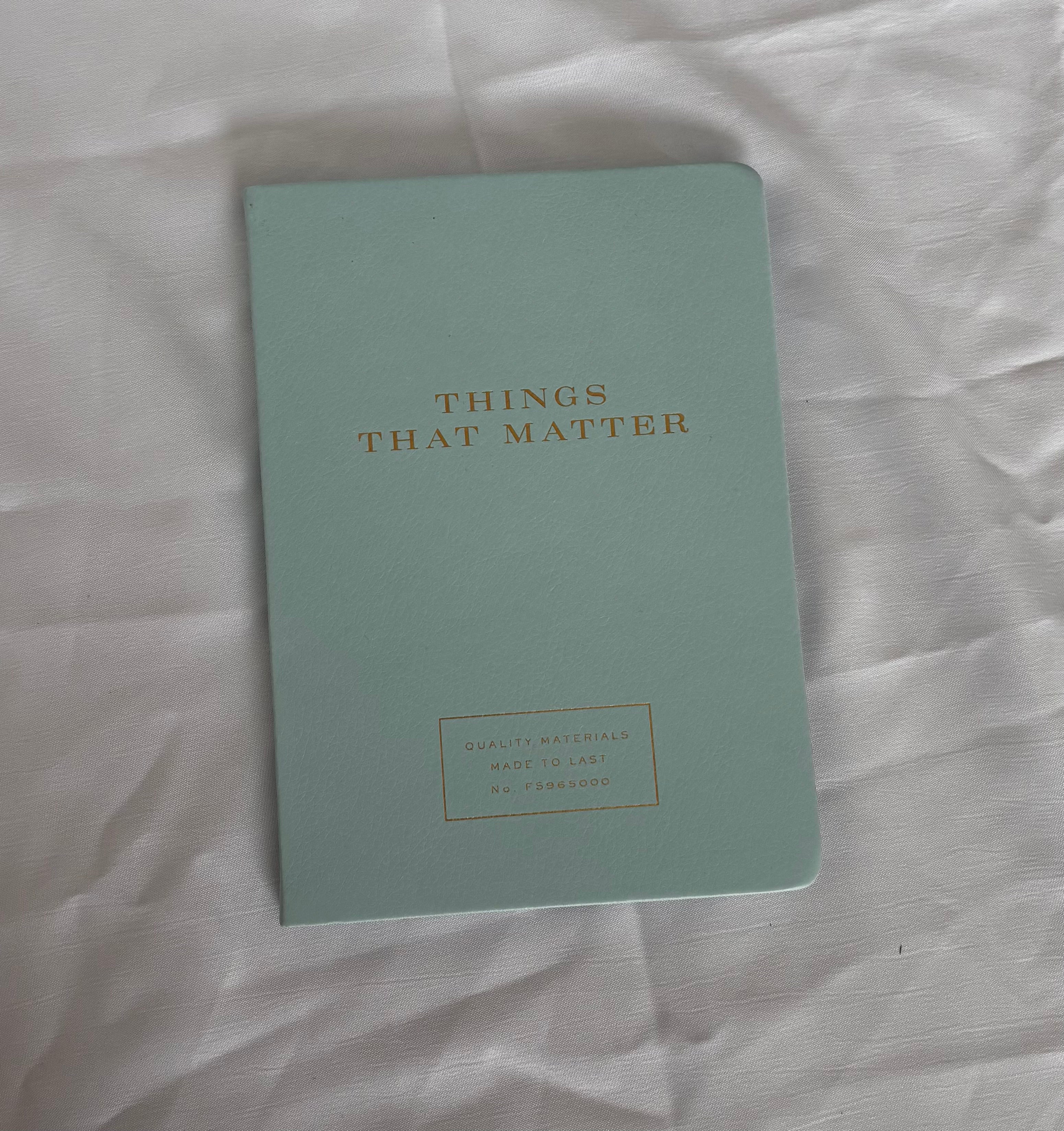 DESTASH - NEW NOTEBOOK - Things that matter - 5"x7" lined papers