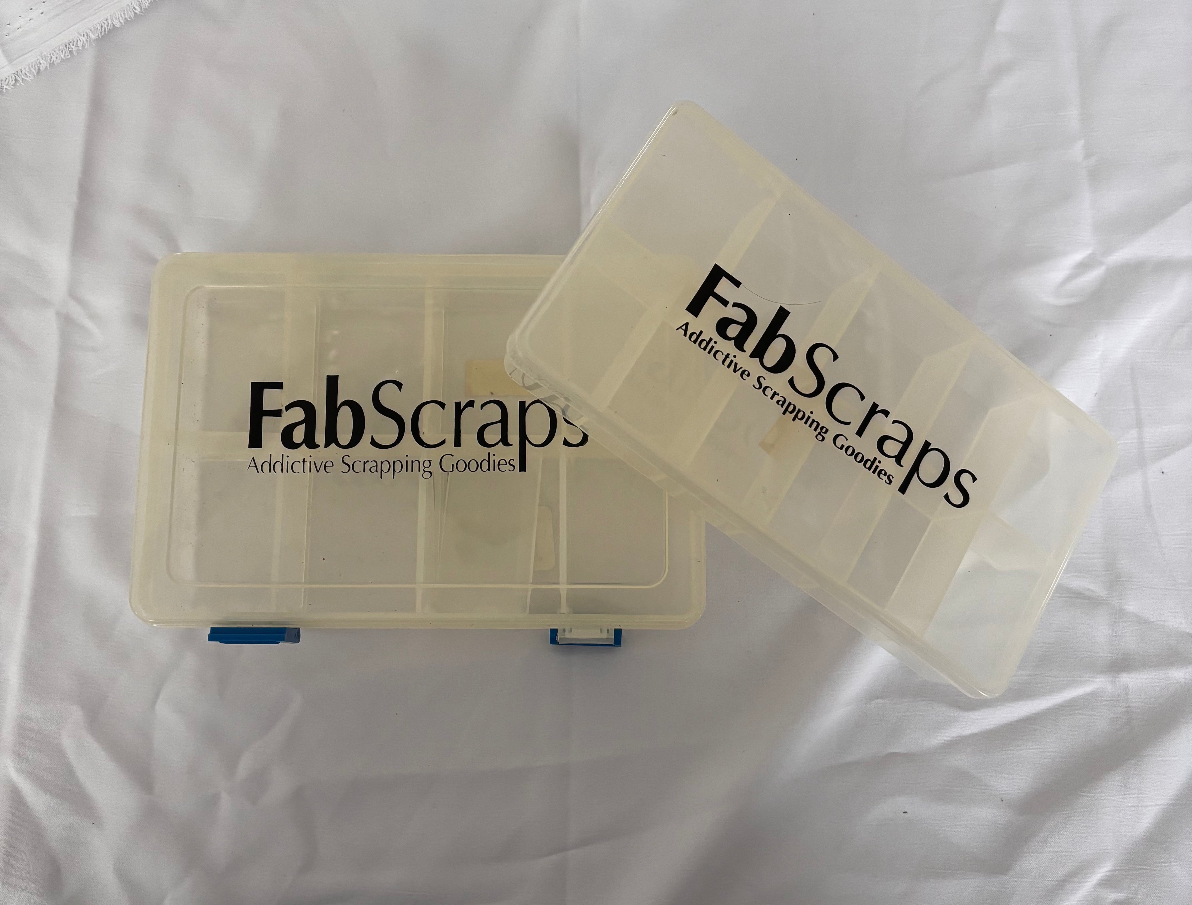 DESTASH - Storage Containers for Beads, brads, eyelets etc Aprox 6"x4" - 2 pk