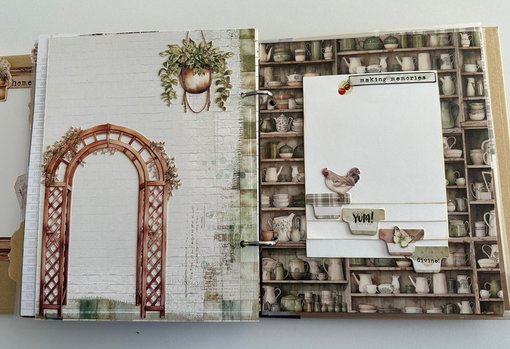 E's Destash - Recipe Journal with 33 or 66 front and back, pages and many pockets, recipe cards, etc