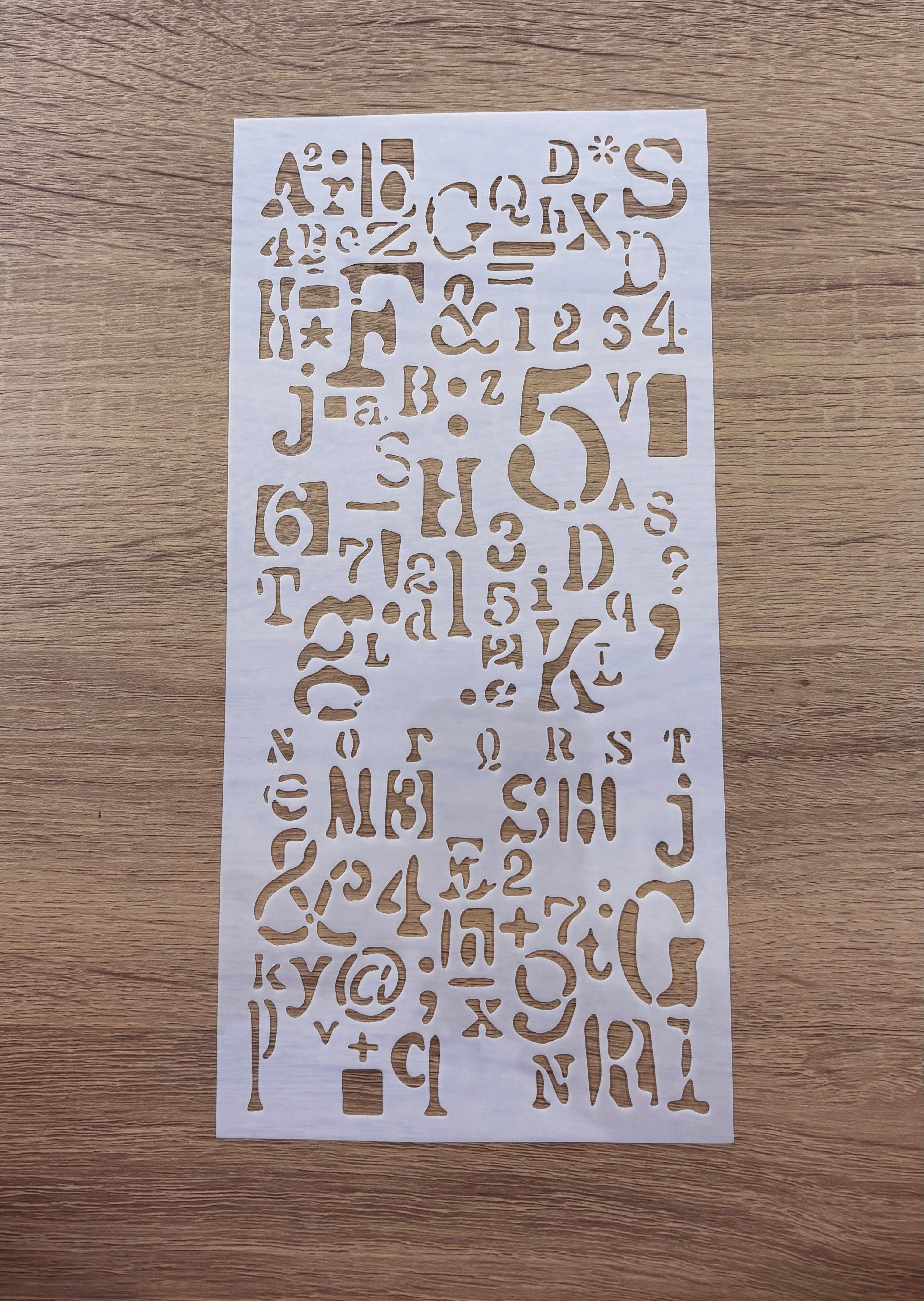 Letters and Numbers Stencil Sale