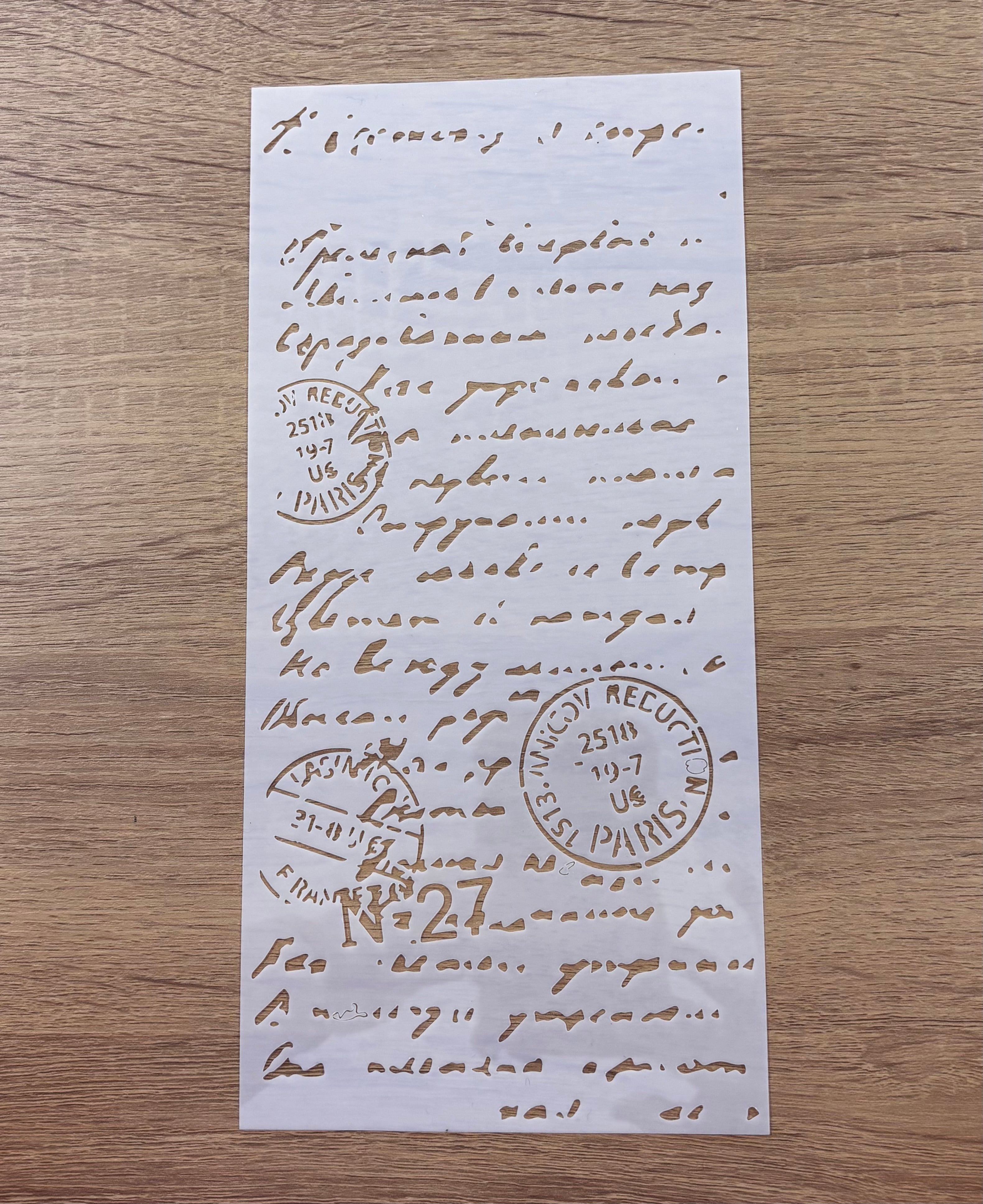 Vintage Italian Written Stamped Stencil Sale