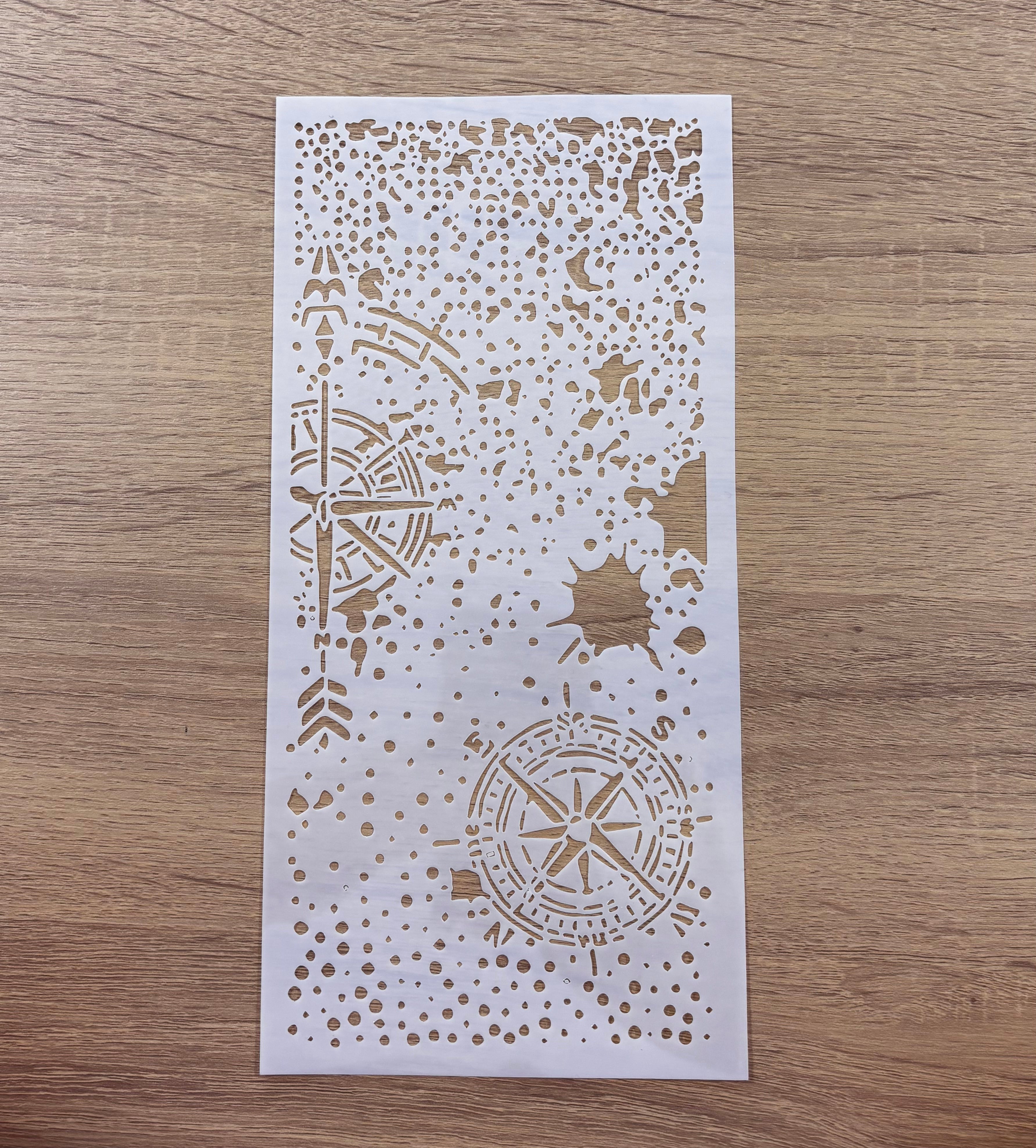 Compass with Splatter stencil Sale