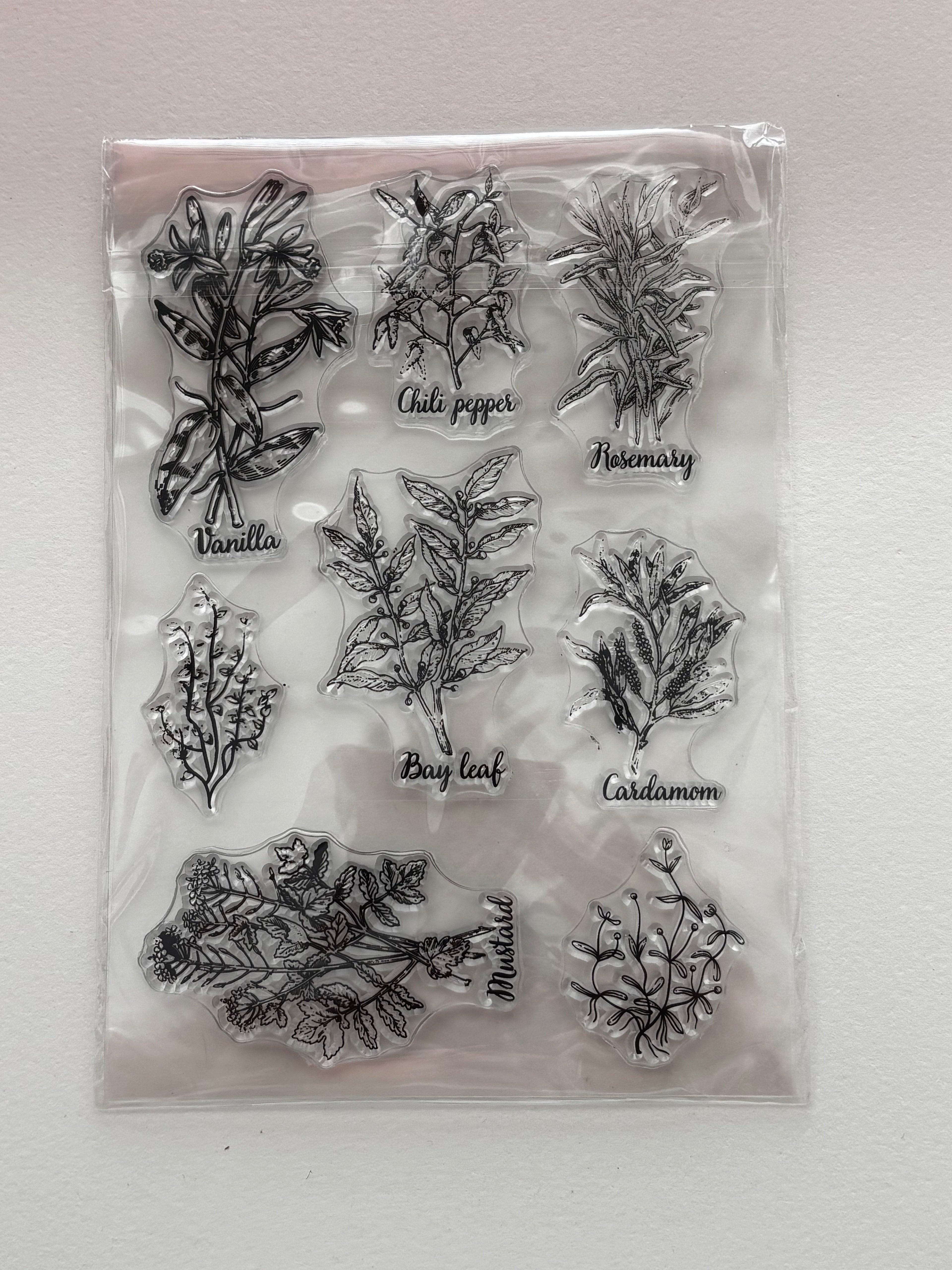 New! Spices set of 8 Stamps