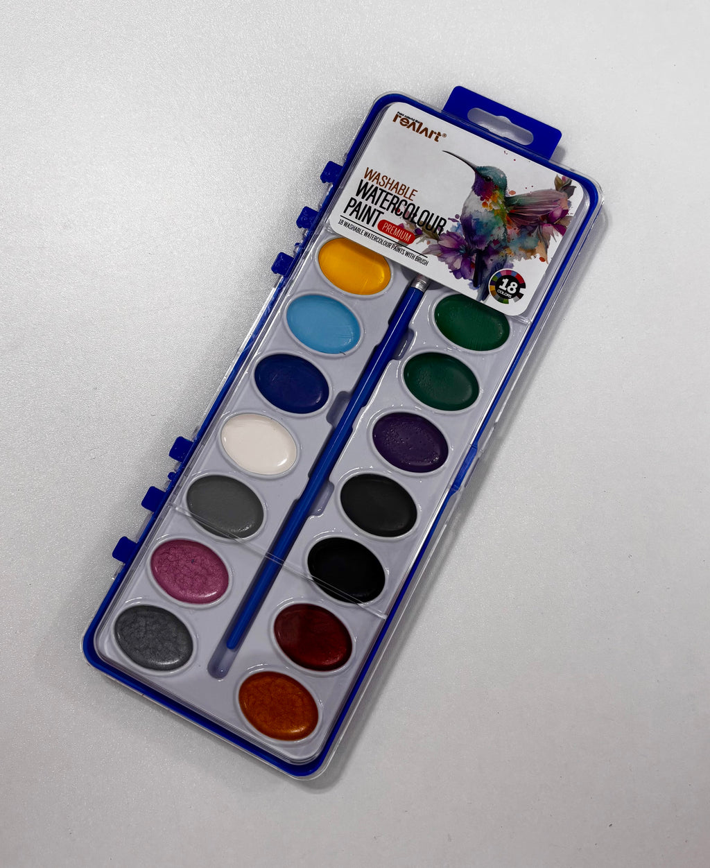 New - Washable Watercolor Paint ~ 18 colors with brush included