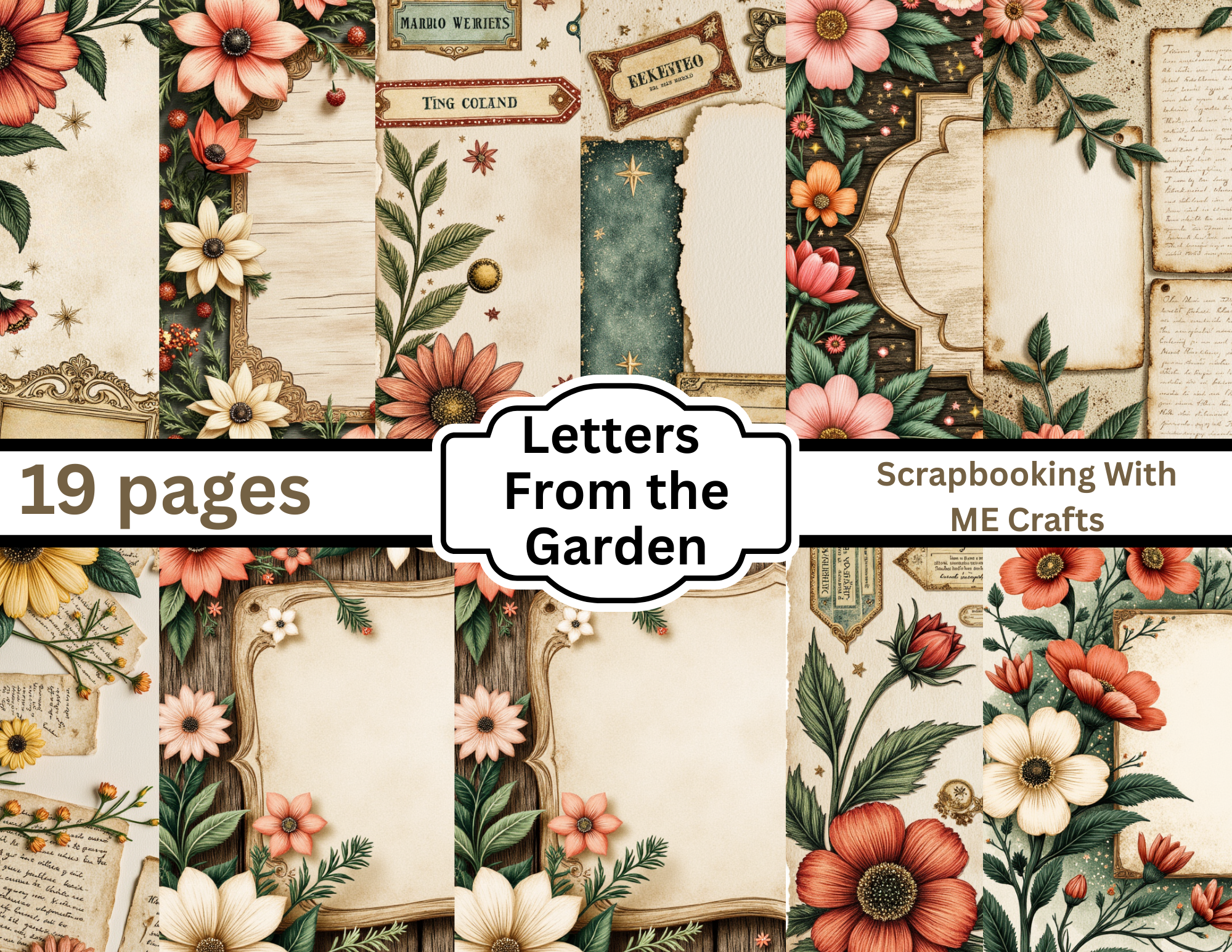 New! Letters from the Garden 19 pages, Digital by Elisha