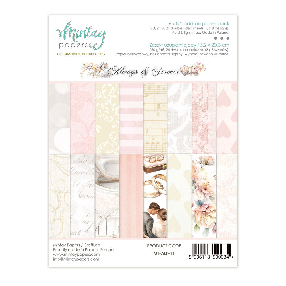 New Mintay Paper Collection 6x8" 24 double sided papers