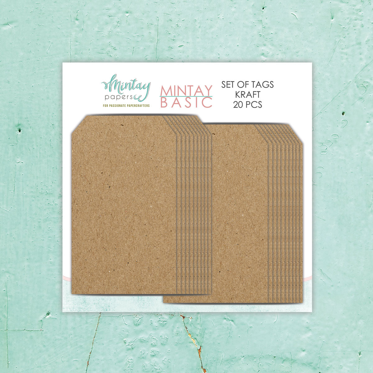 New Mintay Basic Kraft Tags 20 pc 2.7x4.7 inch