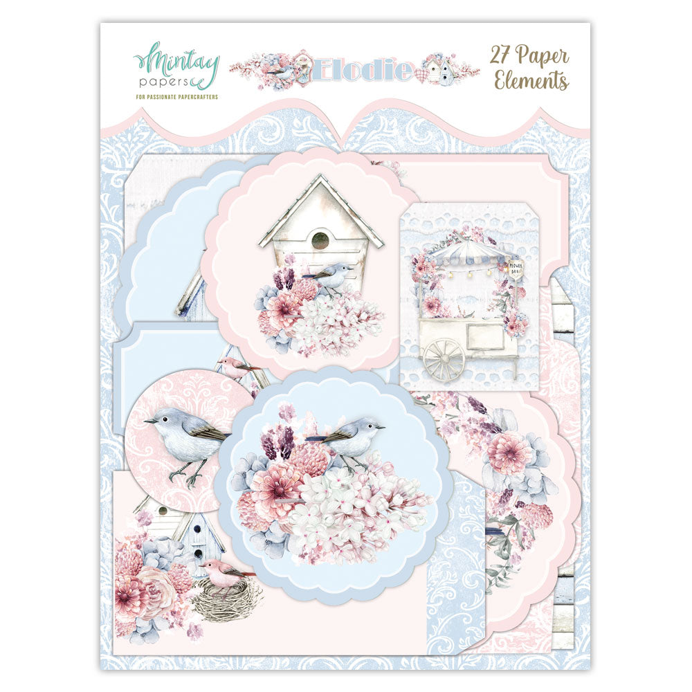 New Mintay Paper Collection -Elodie Die Cuts - 27 paper elements