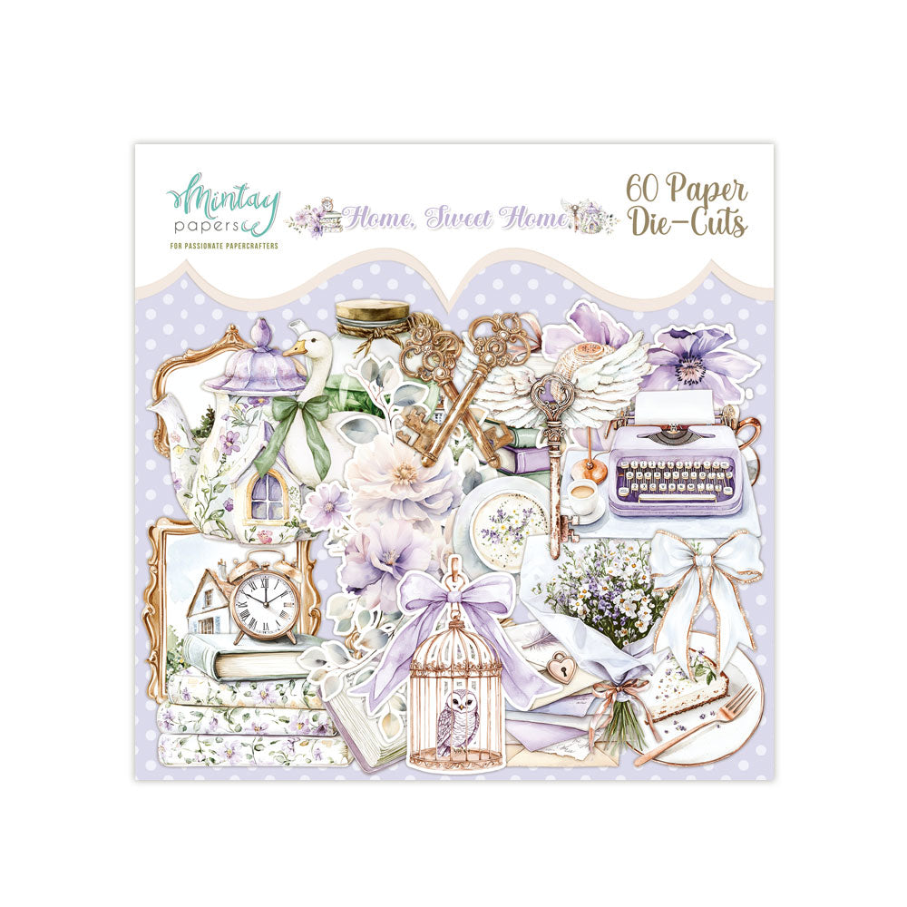 New Mintay Paper Collection - Home Sweet Home - 60 die cut pieces