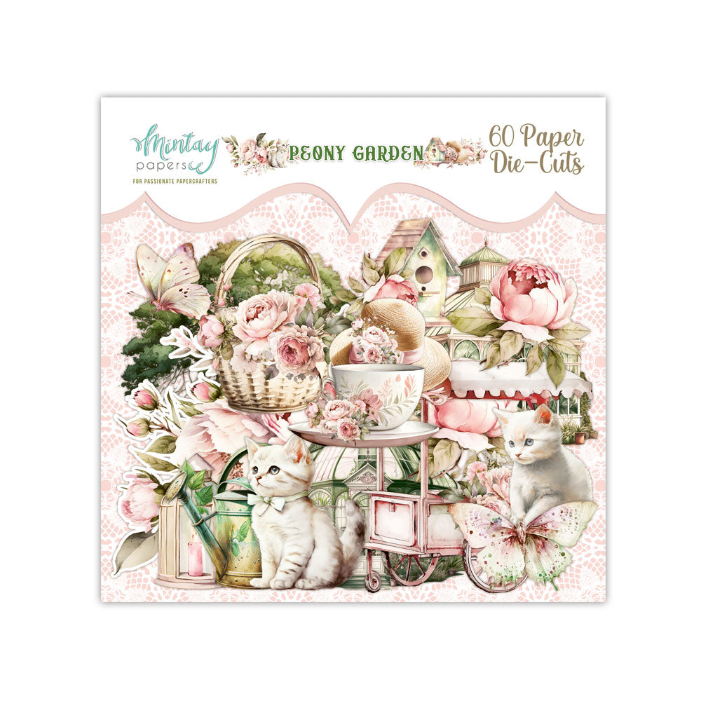 New Mintay Peony Garden die cuts 60 pc