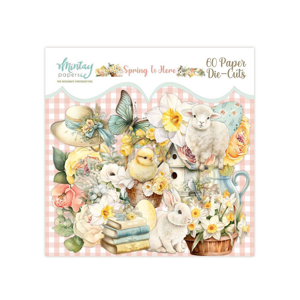 New Mintay Spring is Here Die Cuts 60 pc