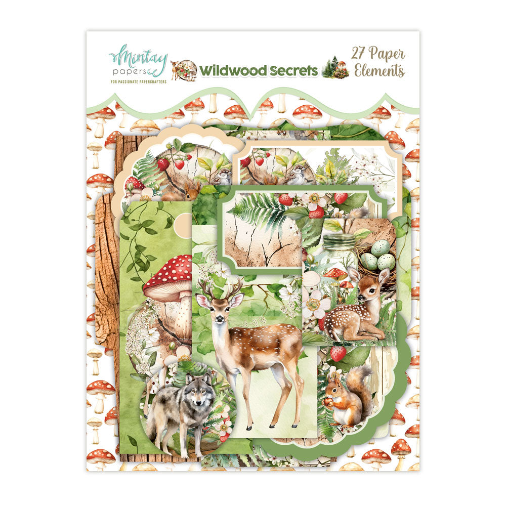 New Mintay Paper Collection - Wildwood Secrets - 27 paper elements
