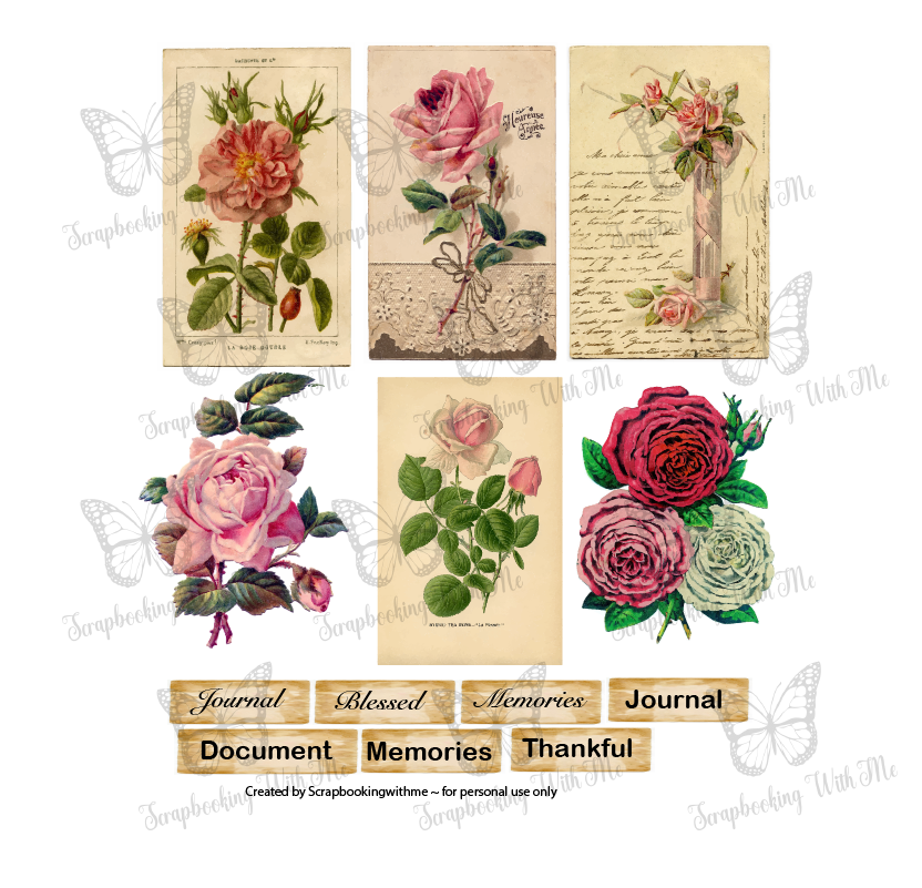 Floral with Labels #1 Digital**Order separately***