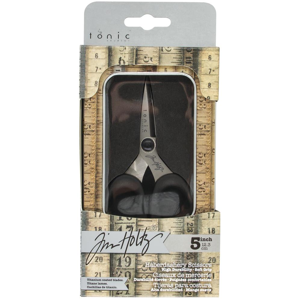 Tim Holtz Haberdashery Scissors 5" WITH TIN