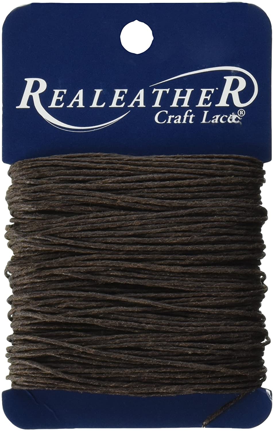 Waxed Thread 25yd by Realeather Crafts - brown